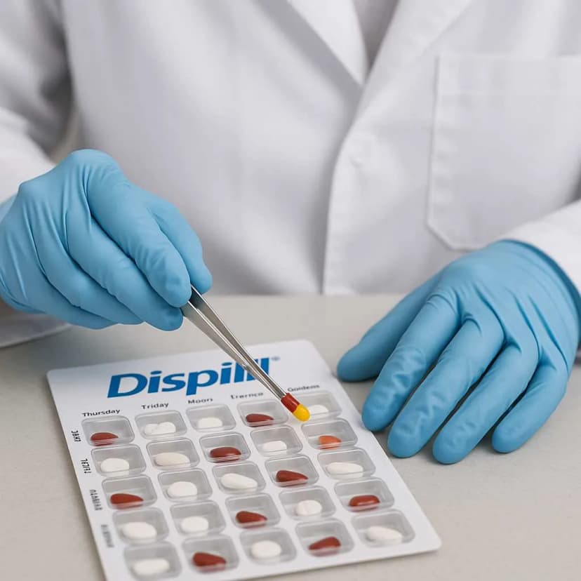 pharmacy courier delivering medications